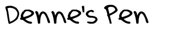 Denne's Pen font preview